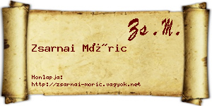 Zsarnai Móric névjegykártya